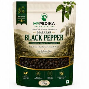 MYPEDIKA Malabar Black Pepper | Premium Whole Peppercorns | 100 g