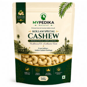 MYPEDIKA Kollam Special Cashew | Premium W240 Whole Cashew Kernels | 200g